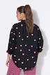 Hemdbluse, oversized, Heart-Stick, Langarm