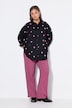 Hemdbluse, oversized, Heart-Stick, Langarm