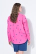 Long-sleeve oversized shirt collar heart embroidery shirt blouse