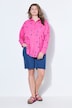 Long-sleeve oversized shirt collar heart embroidery shirt blouse