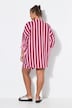 Hemdbluse, oversized, Musselin, Streifen, Langarm
