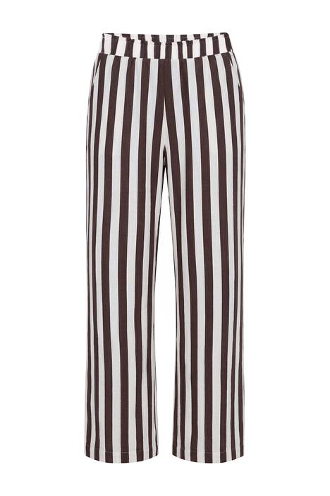 Kalhoty, široké nohavice, mušelín, pruhy, elastický pas