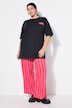 Hose, wide Legs, Musselin, Streifen, Elastikbund
