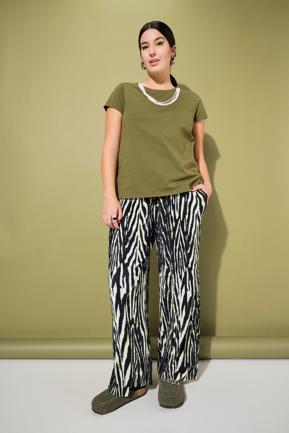 Stora storlekar Byxa, Dam, svart, storlek: 46/48, Polyester, Studio Untold