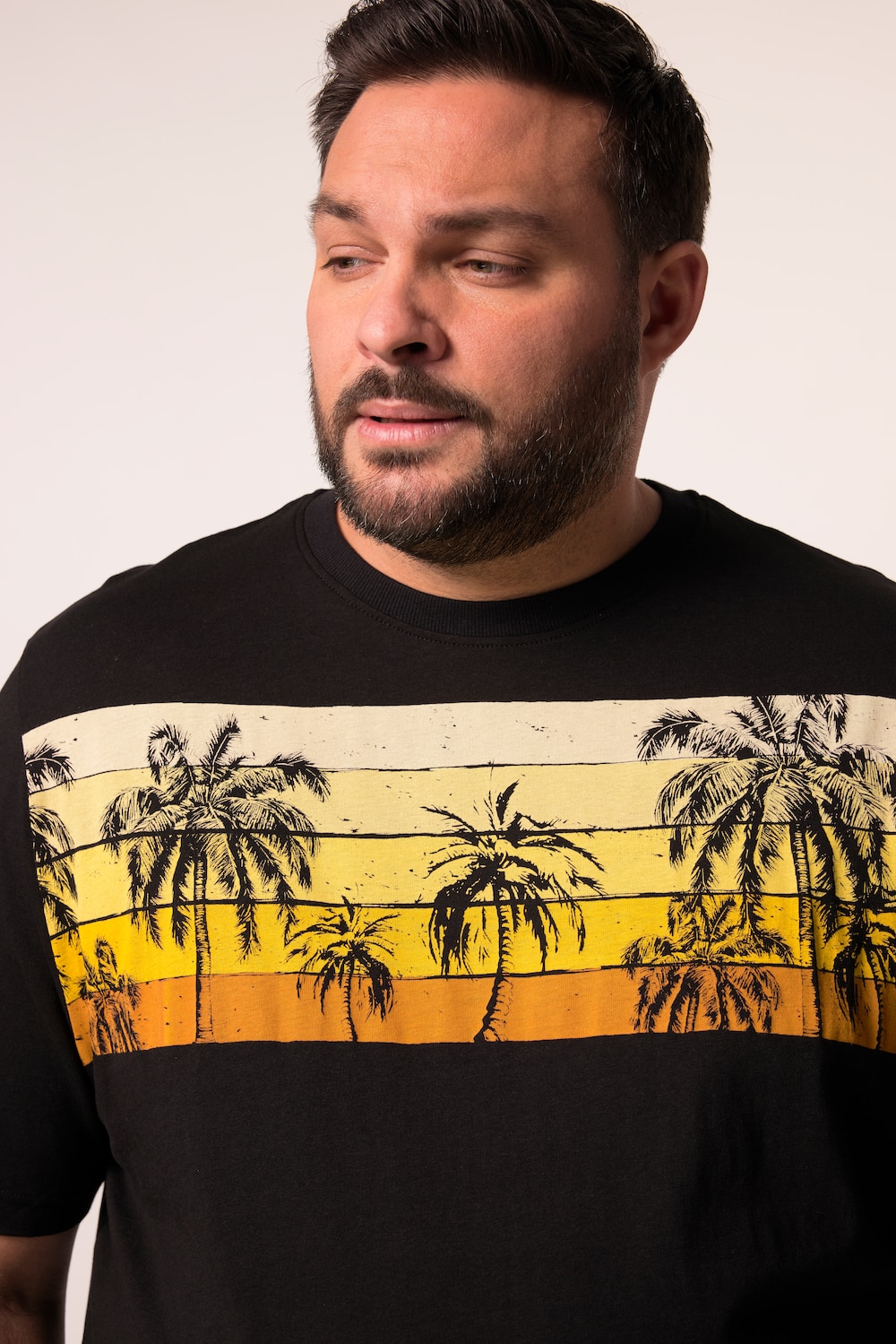 Stora storlekar T-shirt, Her, svart, storlek: XL, Bomull, Men Plus