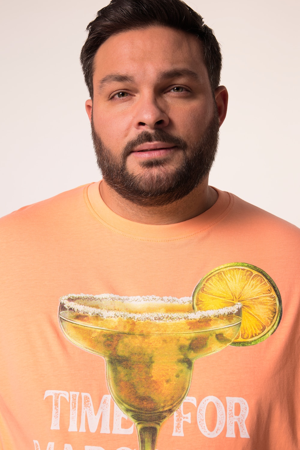 Stora storlekar T-shirt, Her, orange, storlek: 5XL, Bomull, Men Plus