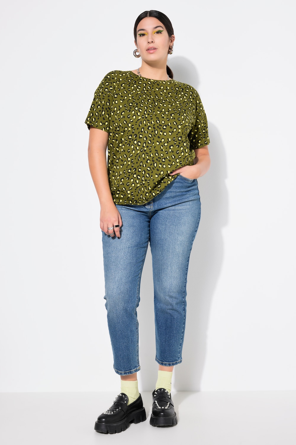 Große Größen Mom-Jeans, Damen, blau, Größe: 52, Baumwolle, Studio Untold