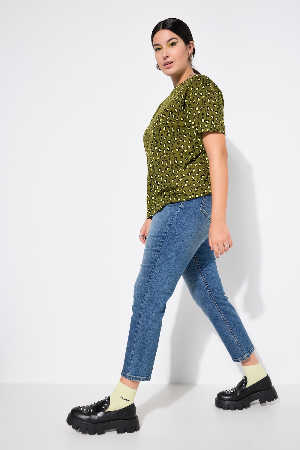 Große Größen Mom-Jeans, Damen, blau, Größe: 42, Baumwolle, Studio Untold