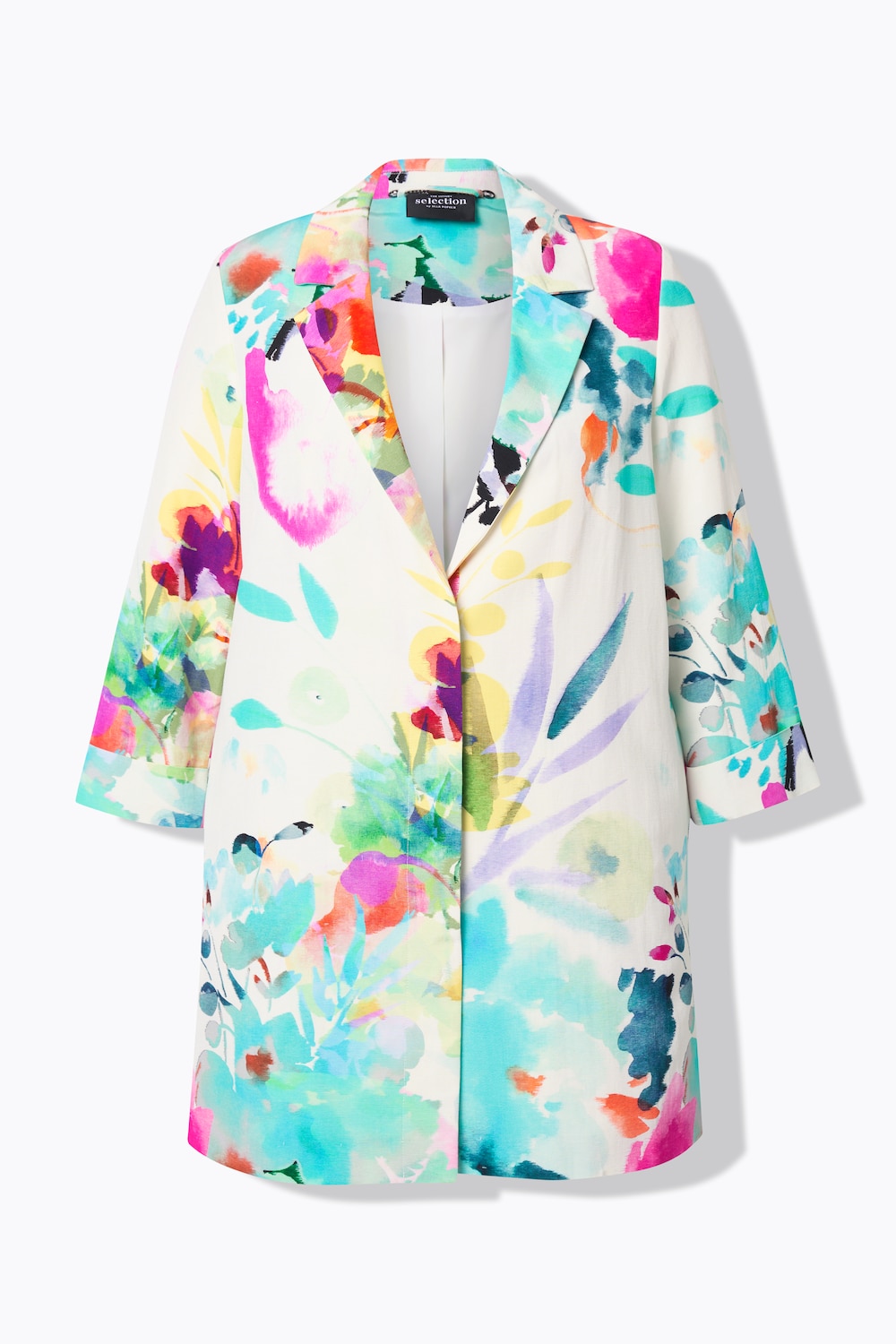 Stora storlekar Jacka, Dam, vit, storlek: 50/52, Polyester/Bomull/Viskos, Ulla Popken