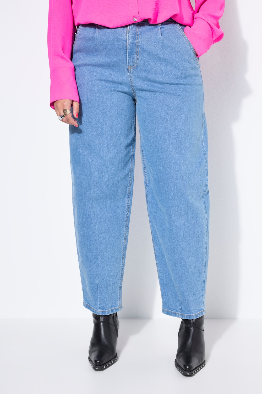 Große Größen Ballon-Jeans, Damen, blau, Größe: 48, Baumwolle, Studio Untold