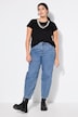 Ballon-jeans, wijd model, 5-pocket, elastische tailleband