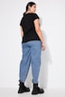Ballon-jeans, wijd model, 5-pocket, elastische tailleband
