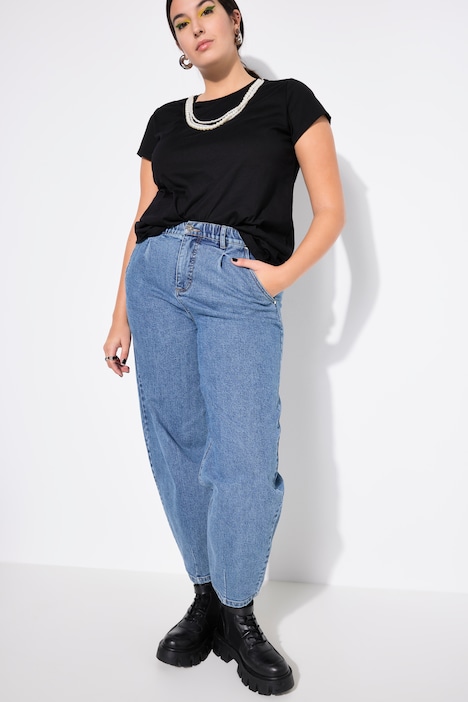 Ballon-Jeans, Wide Shape, 5-Pocket, Elastikbund