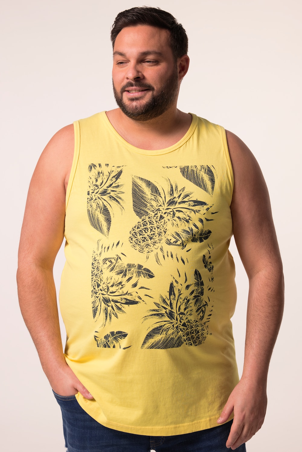 Men+ Tanktop, Unterhemd, Print, Rundhals, bis 8 XL