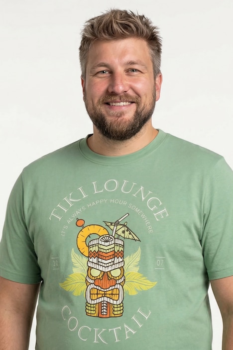 T-Shirt, Halbarm, Print, Rundhals, bis 8 XL