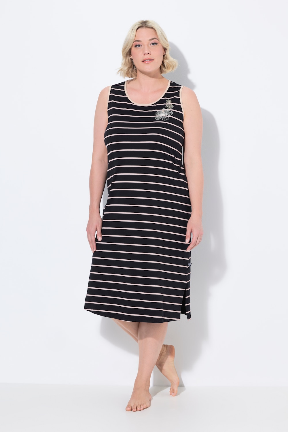 Große Größen Nachthemd, Damen, schwarz, Größe: 46/48, Baumwolle, Ulla Popken