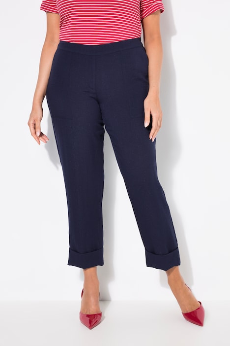 Pantalon Rena 7/8, jambe étroite, plis marqués