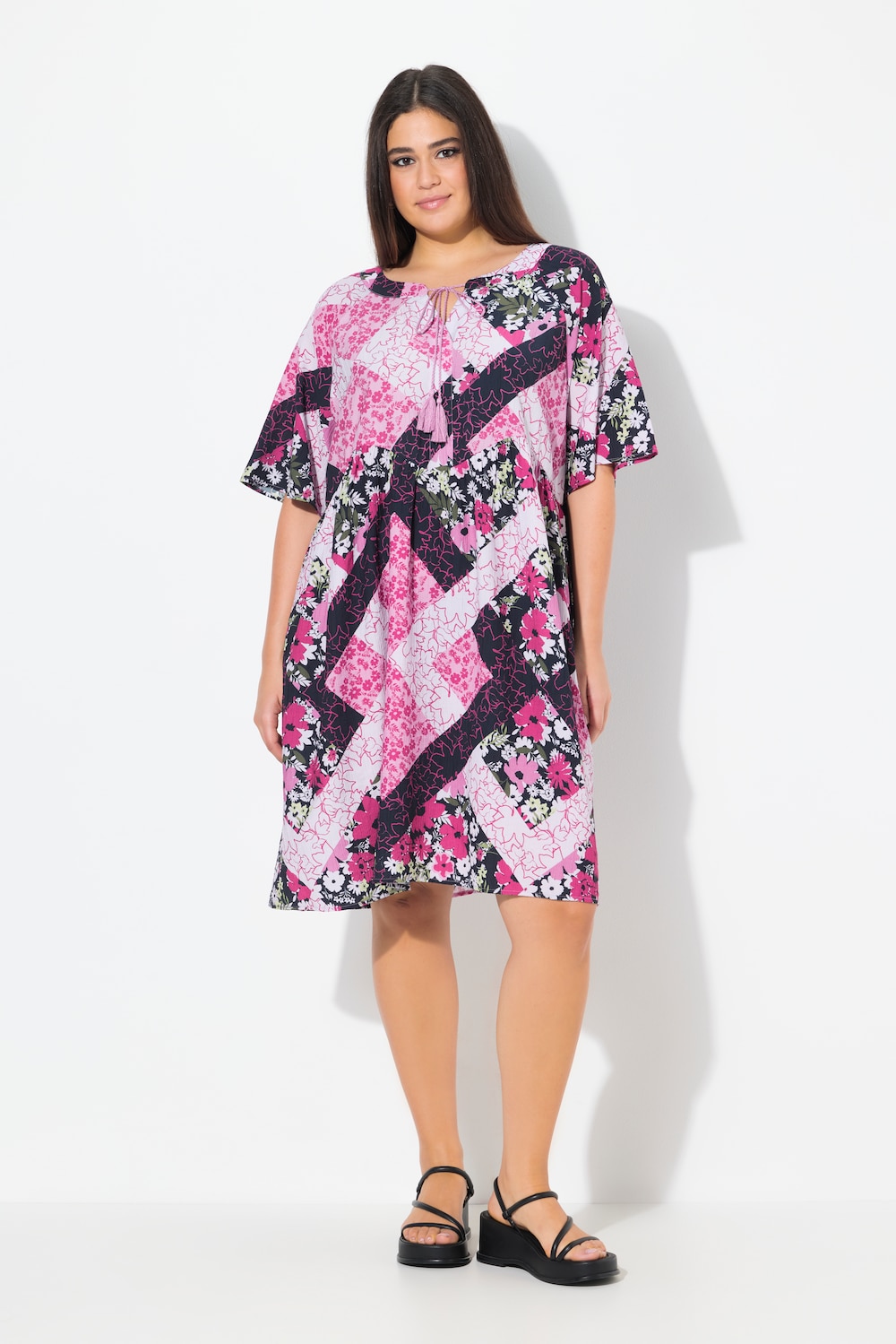 Große Größen Kleid, Damen, rosa, Größe: 58/60, Viskose, Ulla Popken