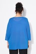 Pullover, ternet struktur, oversized, rund hals, korte ærmer