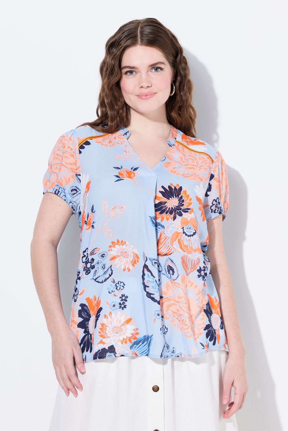 Große Größen Tunika, Damen, blau, Größe: 62/64, Viskose, Ulla Popken