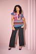 T-Shirt, grafischer Druck, Oversized, Rundhals, Halbarm