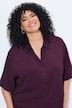 Blouse, structuur, overhemdkraag, korte mouw