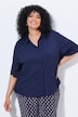 Blouse, structuur, overhemdkraag, korte mouw