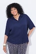 Blouse, structuur, overhemdkraag, korte mouw