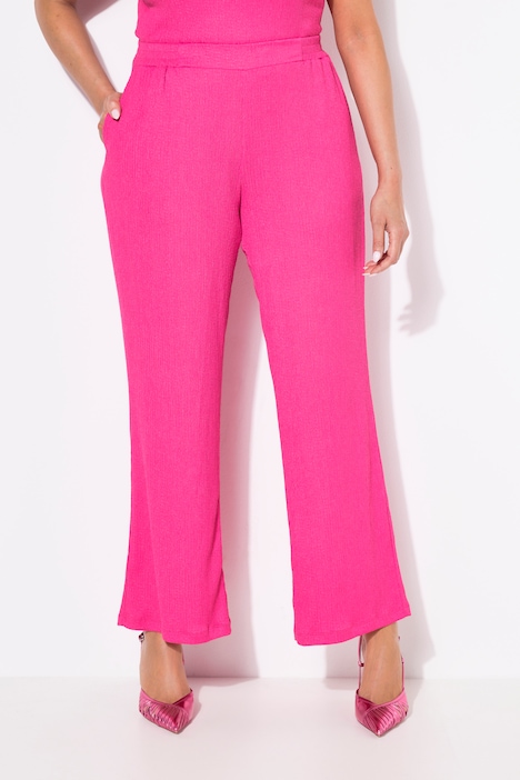 Lightly Textured Wide Leg Pants