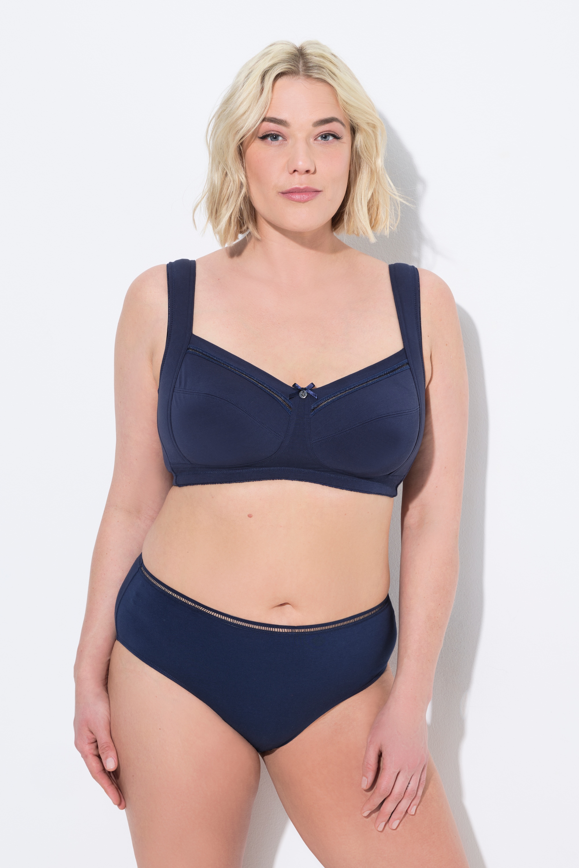 Ulla Popken Damen große Größen Entlastungs BH bügellos Spitze Cup C H 838461
