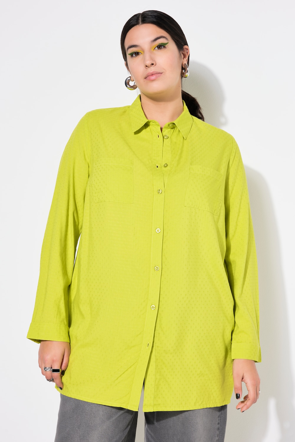 Große Größen Hemdbluse, Damen, grün, Größe: 54/56, Viskose, Studio Untold