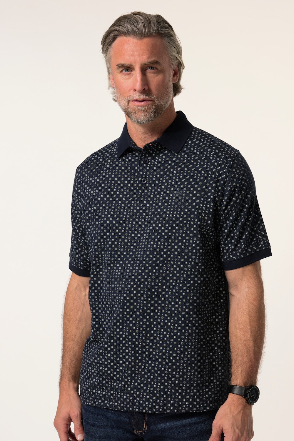Boston Park, Poloshirt, Halbarm, Minimal-Print, bis 84/86