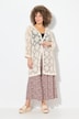 Strickjacke, Blüten, Wellenkanten, V-Ausschnitt, Langarm