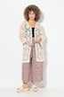 Strickjacke, Blüten, Wellenkanten, V-Ausschnitt, Langarm