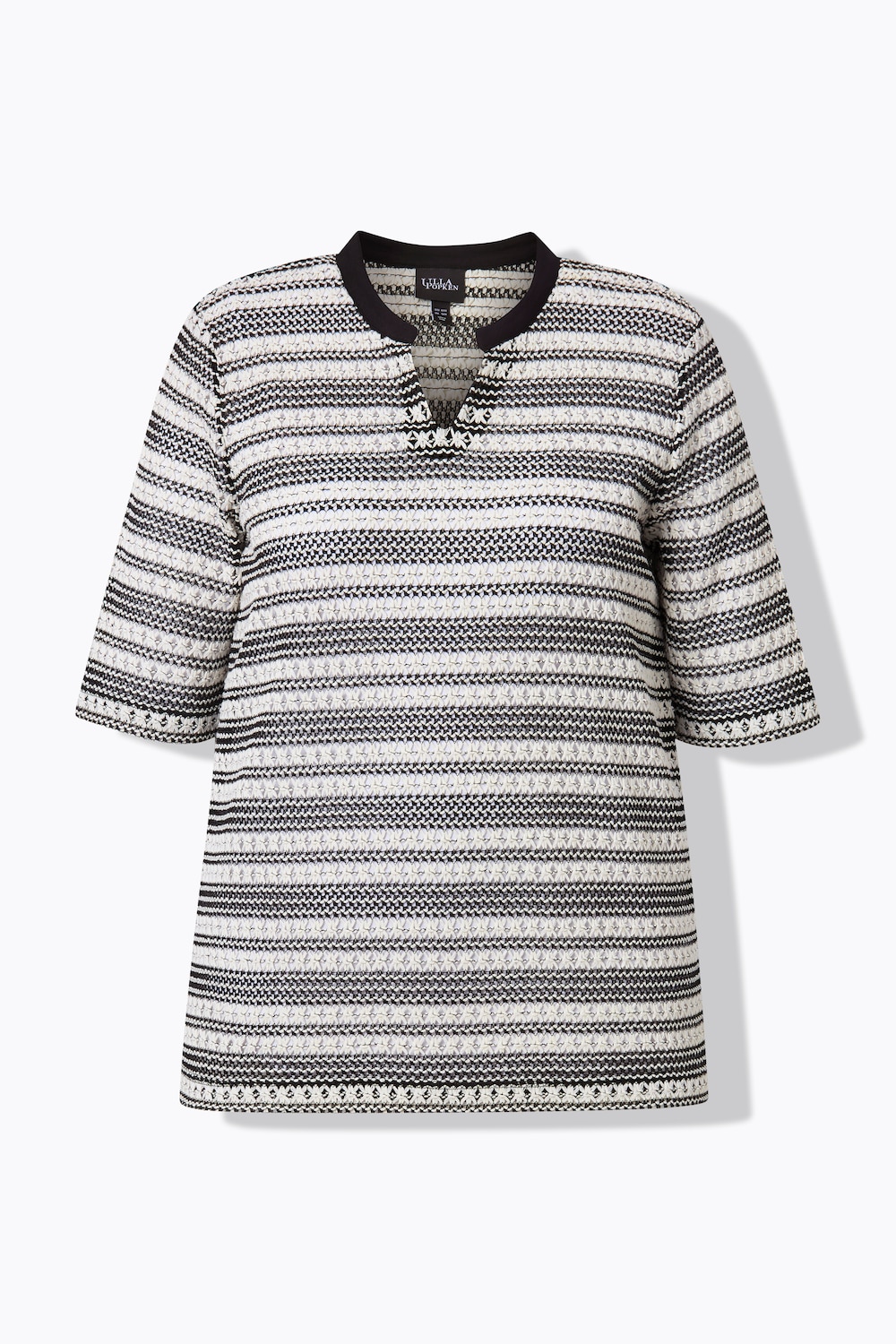 Stora storlekar Topp, Dam, svart, storlek: 58/60, Polyester/Bomull, Ulla Popken