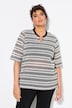Koszula, dzianina w paski, okrągły dekolt, rękaw 1/2