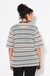 Koszula, dzianina w paski, okrągły dekolt, rękaw 1/2