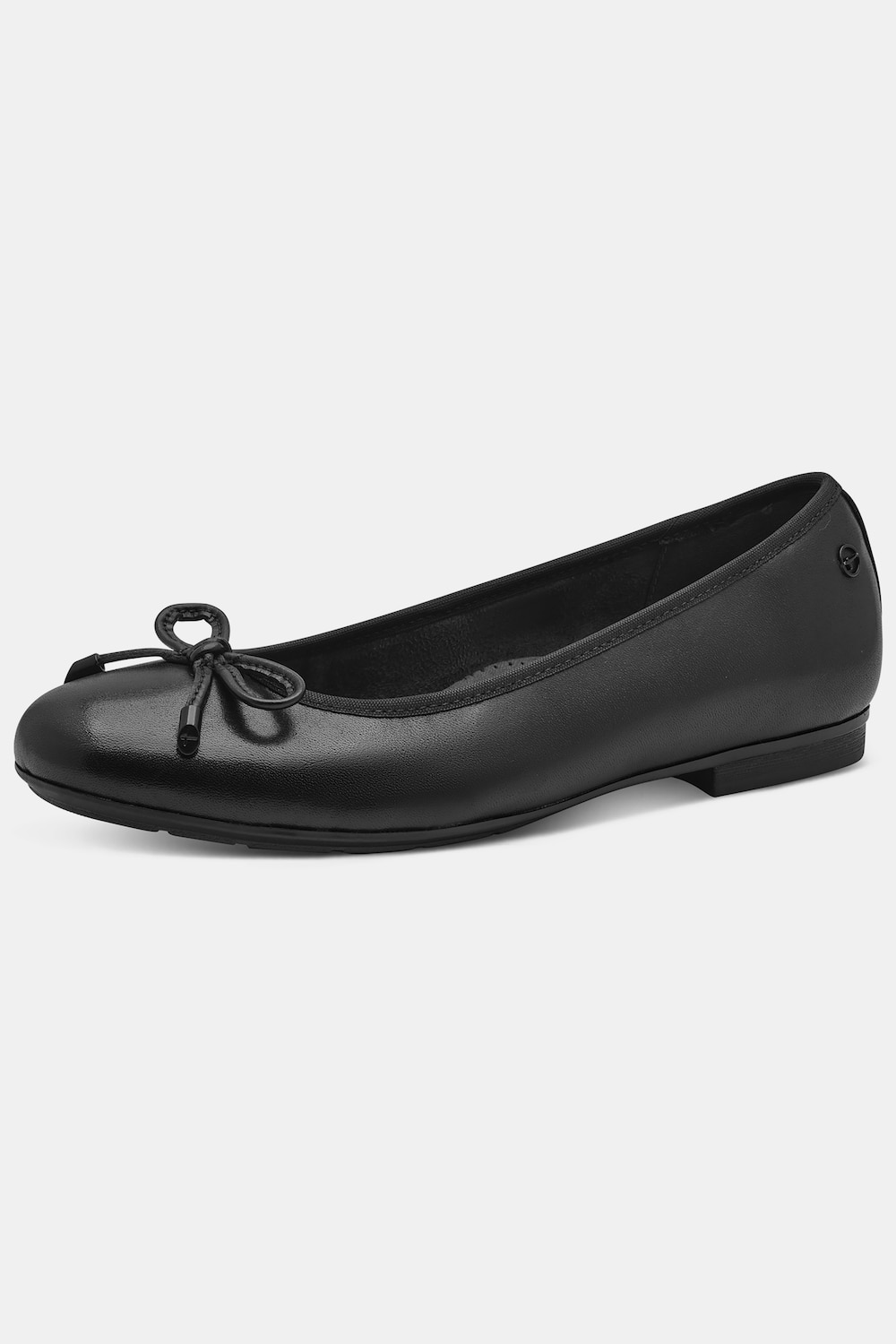 Leder-Ballerinas, Damen, schwarz, Größe: 38, Leder/Sonstige/Synthetische Fasern, Ulla Popken