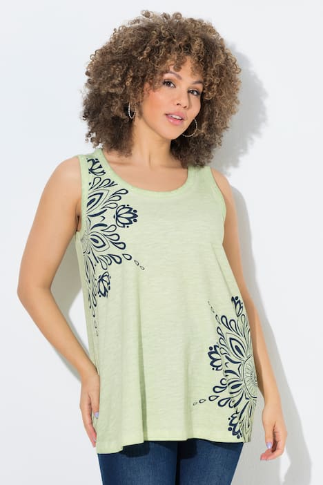 Top, Mandalas, A-Linie, Rundhals, ärmellos