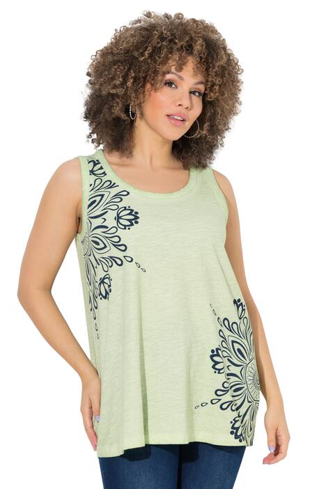 Top, mandaly, A střih, kulatý výstřih, bez rukávů