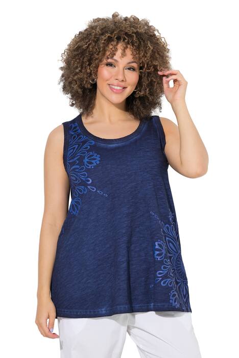 Top, mandaly, A střih, kulatý výstřih, bez rukávů