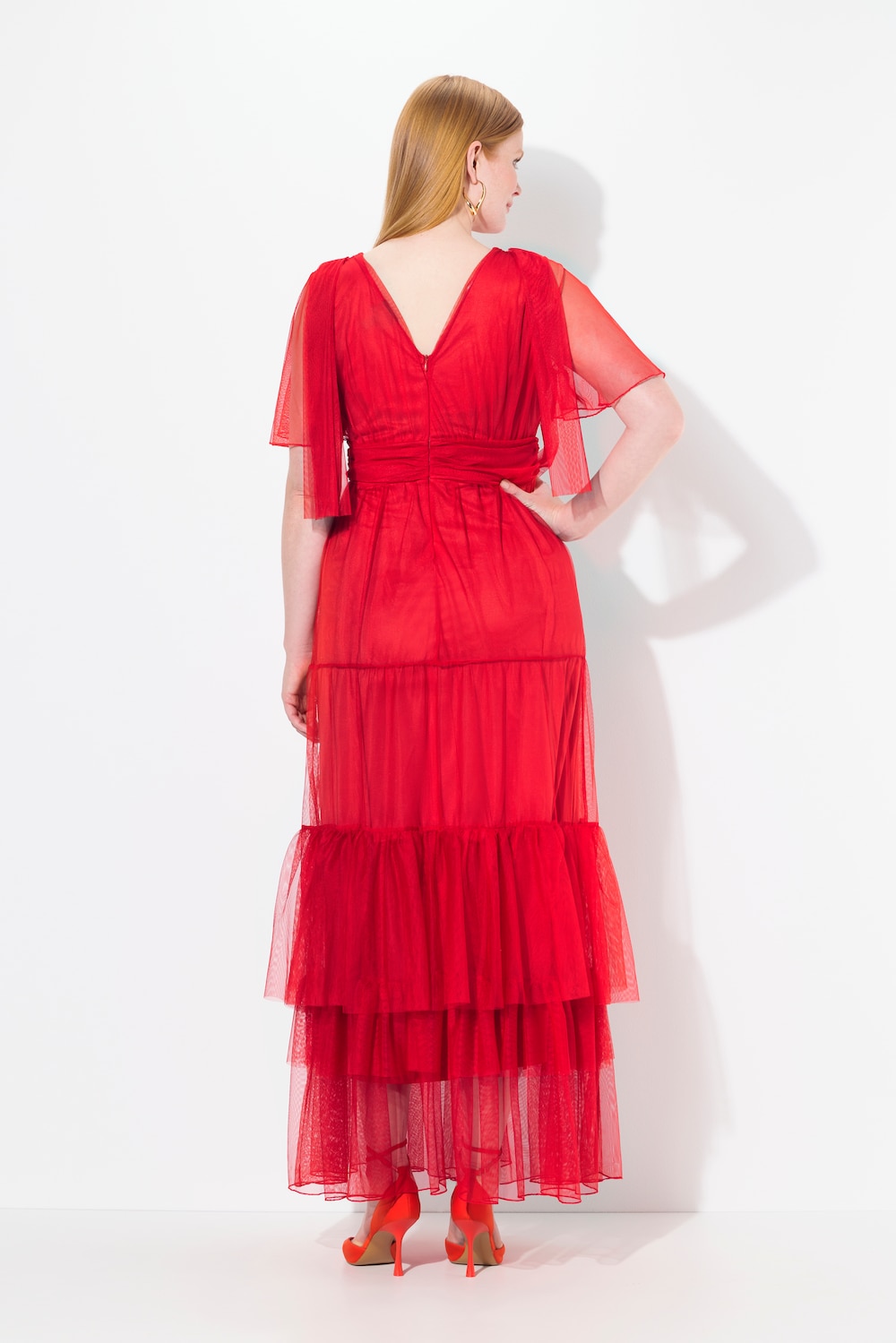 Rode jurk dames Plus size Ulla Popken België