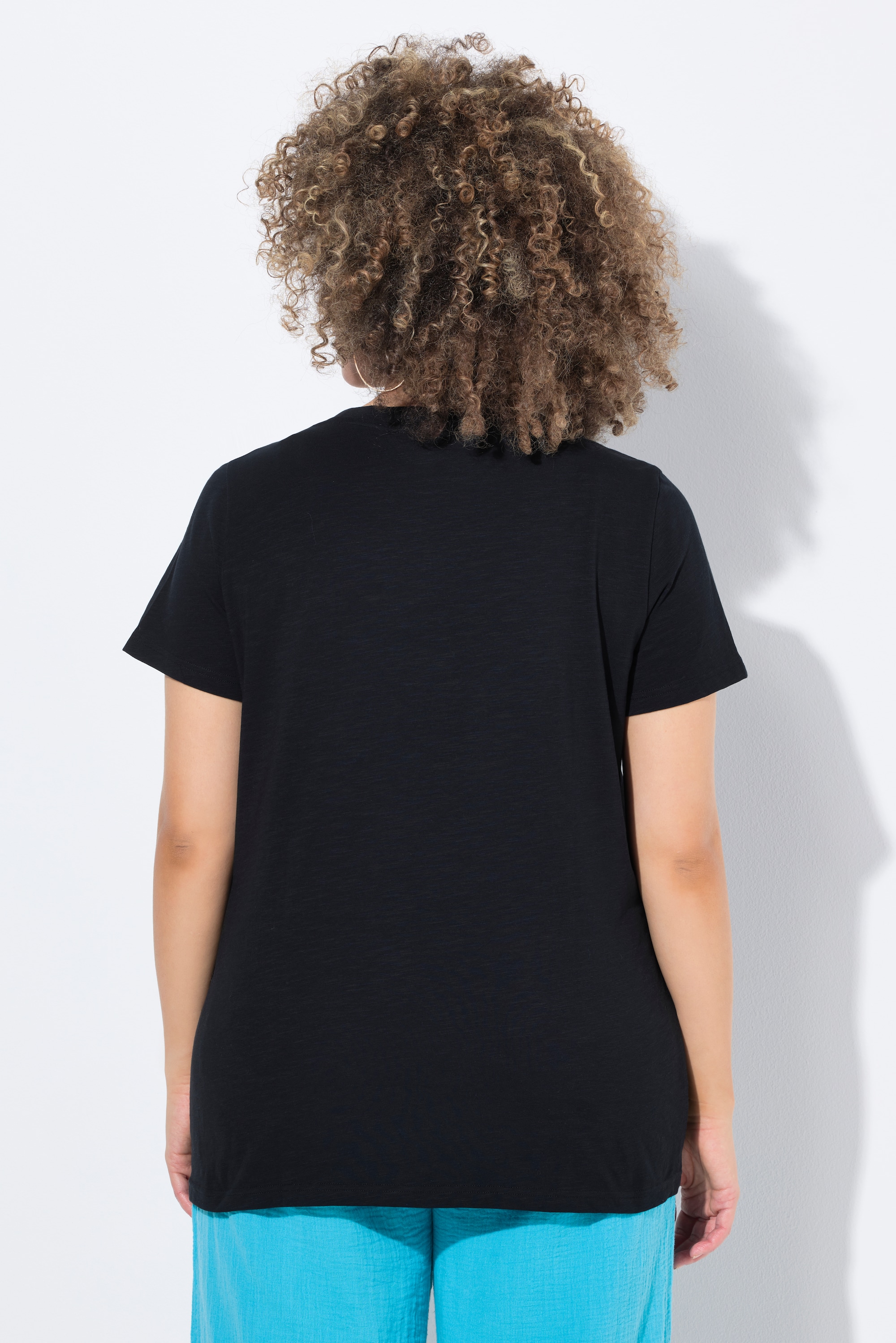 Ulla Popken Damen große Größen T Shirt Sunshine Valley Rundhals Halbarm 838507