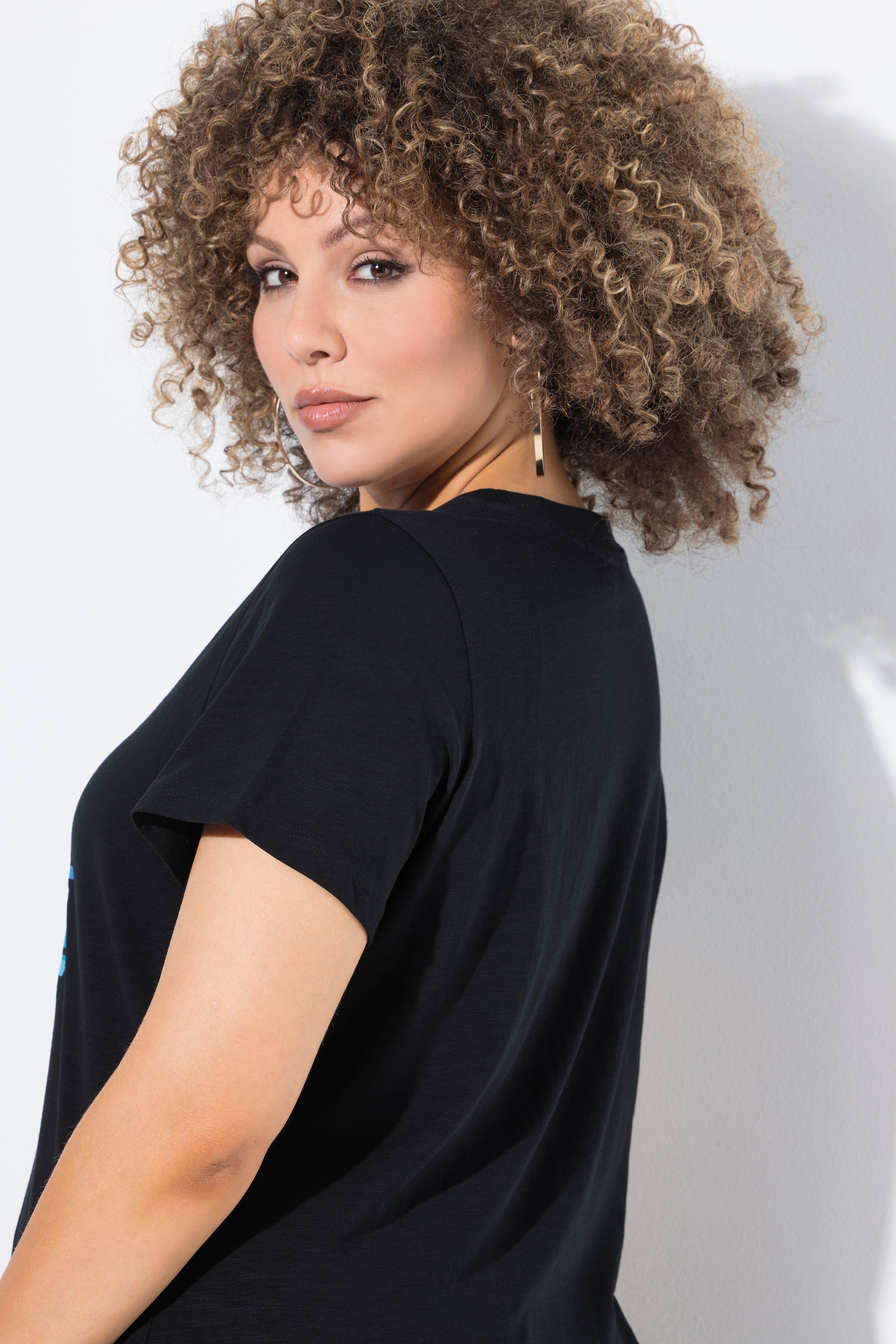 Ulla Popken Damen große Größen T Shirt Sunshine Valley Rundhals Halbarm 838507