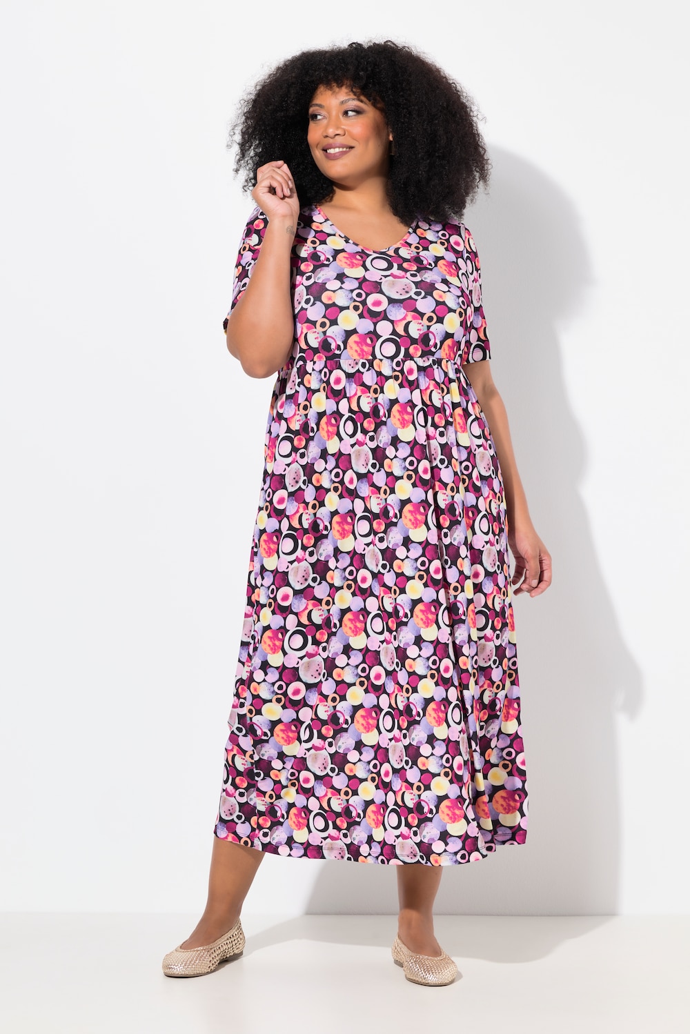 Große Größen Maxikleid, Damen, schwarz, Größe: 58/60, Polyester, Ulla Popken