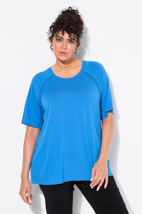 Textured Seam Short Sleeve Stretch-Fit Tee