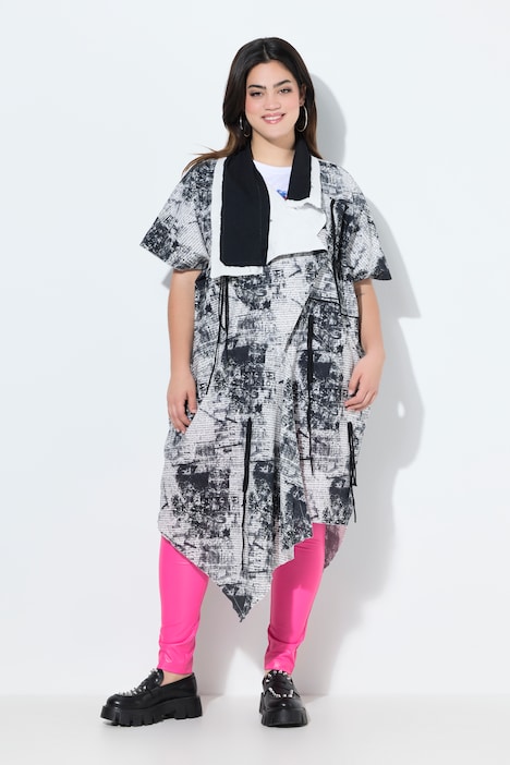 Jacke, längerer Straight Fit, Alloverprint