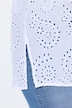 Bluse, A-form, hulbroderi, lange ærmer