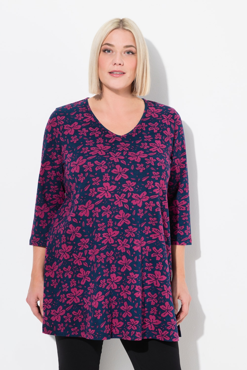 Große Größen Longshirt, Damen, blau, Größe: 58/60, Baumwolle, Ulla Popken