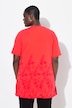 Longshirt, A-lijn, V-hals, korte mouwen
